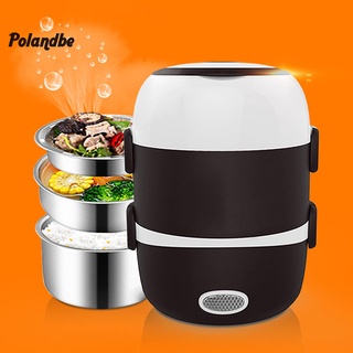 Pe 2/3 capas portátil eléctrico arroz calefacción caja de almuerzo vaporizador contenedor de alimentos
