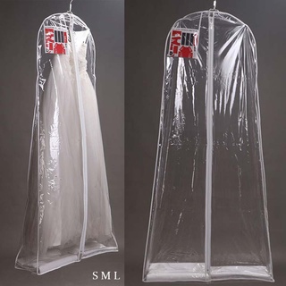 transparente transparente cubierta de ropa vestido traje ropa abrigo protector de viaje cremallera bolsa