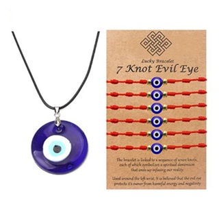 Beau collar pulsera Evil Eye demon con colgante de ojos Azul Para mujer hombre chico niña pequeña Evil Eye Para protección (5)