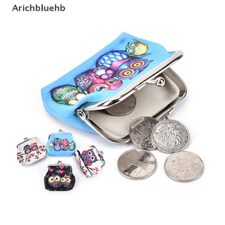 (arichbluehb) monedero de las mujeres de la impresión de búho de las señoras monedero de bolsillo de la moneda de la llave de crédito en venta