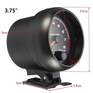 [zhong] 3.75" Universal tacómetro de coche Tacho medidor LED luz de cambio 0-8000 RPM (8)