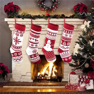 calcetines de punto calcetines de navidad bolsa de regalo grande colgante