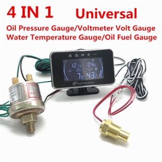 medidor de presión de aceite 4 en 1 voltímetro medidor de temperatura con sensor de presión