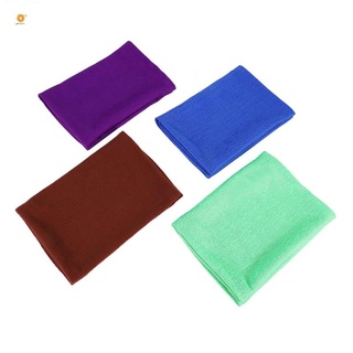 4x toalla de secado de paño de microfibra, paños de limpieza de coche, toallas de microfibra (30 x 70 cm, azul, púrpura, café, verde)