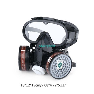star dual pot máscara de gas industrial respirador anti polvo filtter gafas para spray químico
