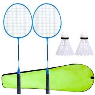 hermosas raquetas de bádminton con 2 bolas para adultos y deportes al aire libre juego (9)