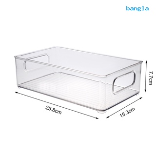 bangla refrigerador organizador cubos más grueso de alta visibilidad transparente despensa nevera congelador contenedores de almacenamiento de alimentos con mango para el hogar (5)