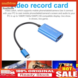 Sou_ adaptador de vídeo compacto compatible con HDMI a Micro USB 4K a prueba de golpes tarjeta convertidora de Audio
