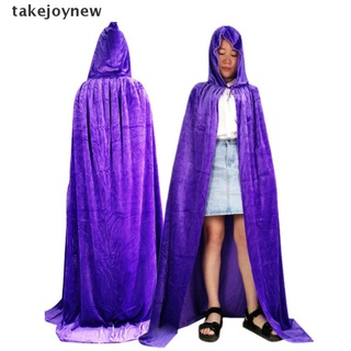 [takejoynew] halloween con capucha capa de terciopelo brujas ponchos para hombres mujeres princesa muerte