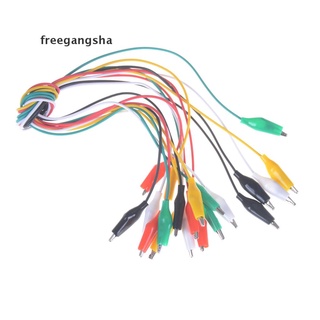 [freegangsha] 10 clips de cocodrilo coloridos de doble extremo de prueba de cables de puente de plomo dgdz