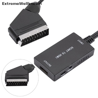 [ExtremeWellknown] Convertidor SCART a HDMI convertidor de Audio de vídeo adaptador para proyector HDTV Monitor