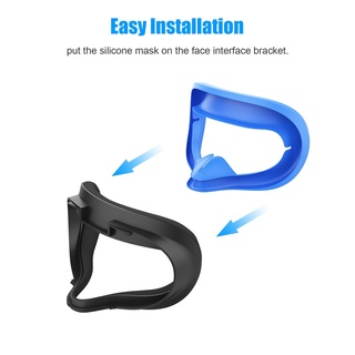 Funda De silicón suave oscuro Anti sudor Para Oculus Quest 2 lentes lavables y antideslizantes Vr accesorios auriculares (2)