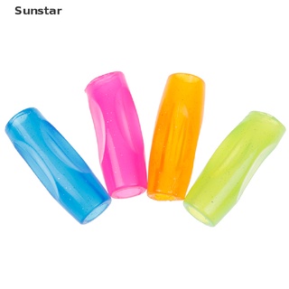 [Sunstar] 4 piezas de agarre de lápices para niños, diseño de escritura a mano, herramienta de ayuda de goma suave