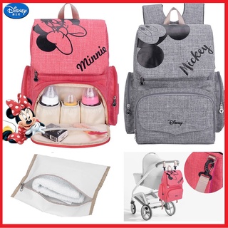 Disney Mickey Minnie bebé bolsa de pañales mochila multifunción bebé bolsa de pañales mochila pañal cochecito pañal momia bolsa de pañales 3 en 1