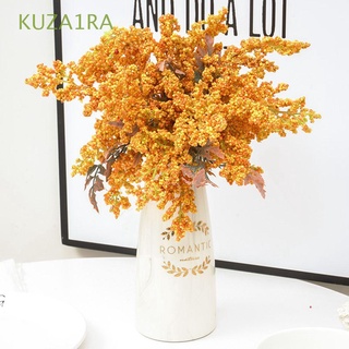 KUZA1RA Foam Artificial Flowers Beautiful Bouquet Fake Plants Lavender DIY Autumn Crafts Wheat High Quality Christmas Wedding Home Decoration Berry spike/Multicolor