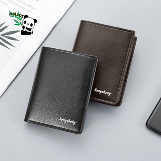 ANILLOS Business Coin Purse Men Money Clip Leather Wallet Multi-card Zipper Pocket Credit Short ID Card Holder/Multicolor