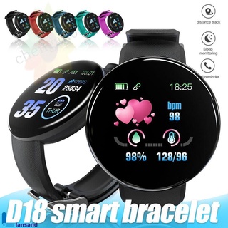 Reloj inteligente D18S con Monitor De presión arterial, ritmo cardiaco, Rastreador De ejercicios, Android, IOS