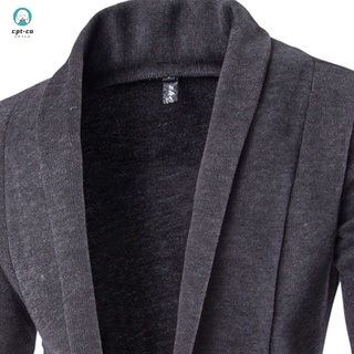 Mens Solid Blazer Cardigan Long Sleeve Casual Slim Fit Sweater Jacket Knit Coat (7)