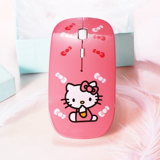 Ratón Inalámbrico Ultra Delgado 2.4g Hello Kitty Con Estampado De Diseño (4)