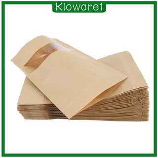 [KLOWARE1] 50 bolsas de almacenamiento de alimentos de papel Kraft, bolsa de compras