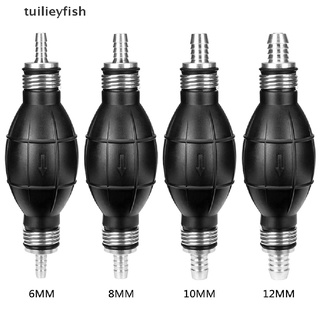 Tuilieyfish Hand Fuel Pump Line Rubber Aluminum Hand Primer Bulb Diesel Oil Transfer Petrol CO