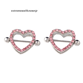 ewjr 1pc/1 par de piercings en forma de corazón para pezones, anillo de pezón, barra de acero, joyería nueva (3)