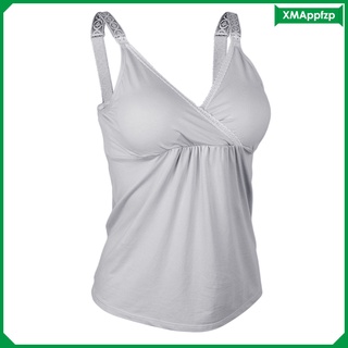 Maternity Clothes Breastfeeding Nursing Tank Tops Sleeveless Vest T Shirt (4)