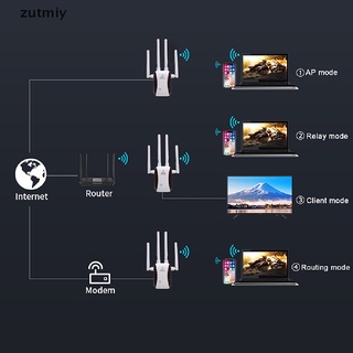 [zutmiy] amplificador de alcance wifi amplificador de internet cuatro antenas repetidor de señal amplificador rghn