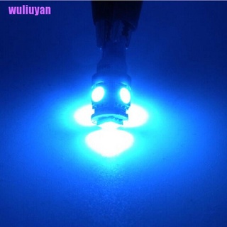 [wuliuyan] 10 piezas T10 azul 5050 5SMD LED cuña bombilla de luz de coche 194 168 W5W 12V (6)