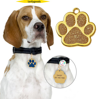 💮LANFY💮 Accesorios Placa de identificación para mascotas Perros Etiquetas con nombre Collar para perros Nuevo Colgante antihuellas para gatos/Multicolor