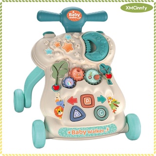 Baby Push Walker Sit-to-Stand Interactive Learning Juguete Verde