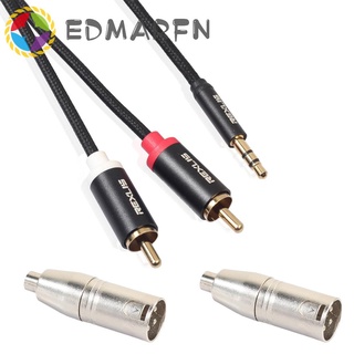 EDMARFN-Cable De Audio Macho A 2 (1,8 M , 3,5 Mm , Estéreo , RCA XLR)
