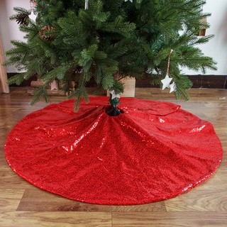 art navidad bordado lentejuelas árbol falda de navidad árbol fondo delantal (3)