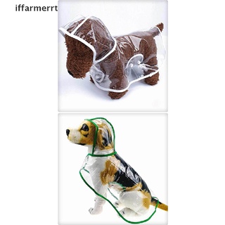 (iffarmerrt) Funda De lluvia/con capucha Transparente Para perros/ropa De mascotas (7)