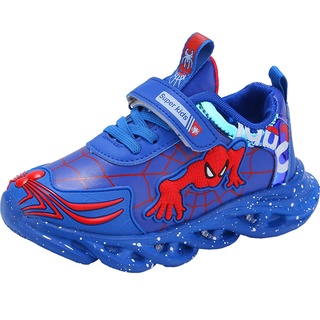 nuevos zapatos de niños led luminosos zapatos de niños y niñas zapatos deportivos spiderman zapatos antideslizante transpirable casual luz zapatos