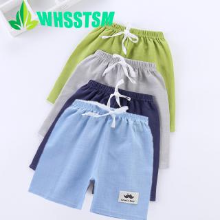 pantalones cortos de verano de algodón niño niña casual elástico cintura pantalones para playa