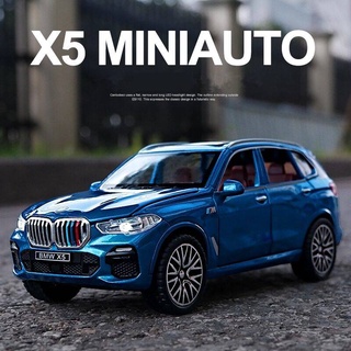 1:32 BMW X5 SUV modelo de coche de aleación Diecasts vehículos de juguete de metal colección de modelos de coche luz de sonido de alta simulación juguete para niños regalo