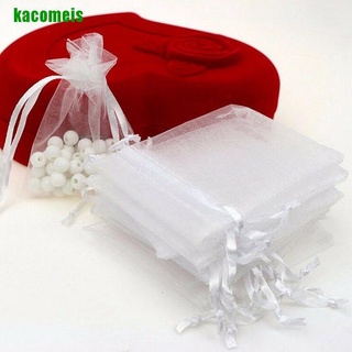 [kacmsi] 100 bolsas de regalo de organza para joyas, dulces, bolsas de boda, bolsas de regalo de malla dfhn