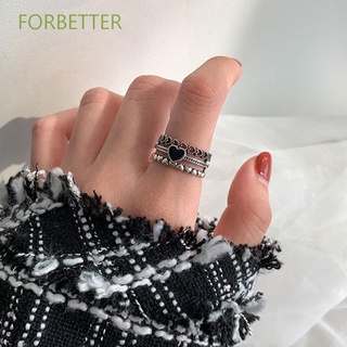 Forbetter elegante multicapa anillo de dedo de moda fiesta boda anillo abierto mujeres pareja fresco geométrico niñas Vintage moda joyería