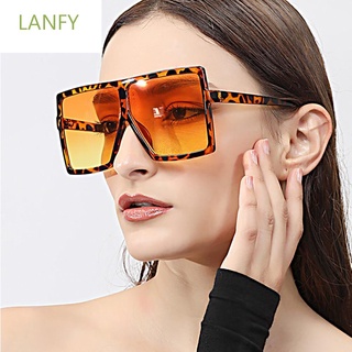 Lanfy lentes De Sol para mujer con marco cuadrado con marco grueso retro