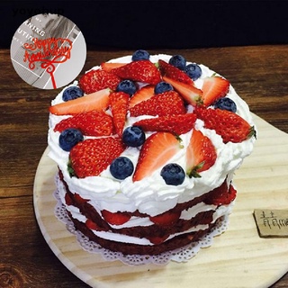 yoyohup acrílico feliz cumpleaños pastel topper cupcake tarjetas postre fiesta decoración suministros co
