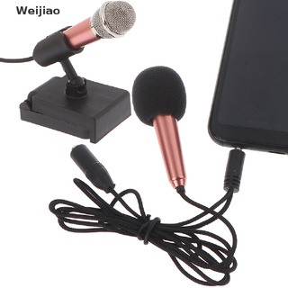 Weijiao portátil mm estéreo estudio micrófono KTV Karaoke Mini micrófono para teléfono celular PC MY
