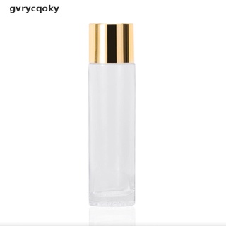 [gvrycqoky] 120 ml vidrio esmerilado plata oro tapa prensa bomba spray loción tóner botellas de perfume