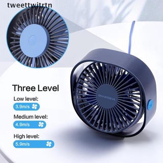 Tweettwitrtn Ventilador De escritorio Usb Portátil con rotación De 360 ángulos ajustables 3 Velocidades (Tweettwitrtn) (1)