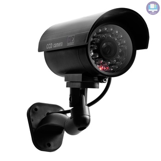 Cámara falsa maniquí impermeable seguridad CCTV cámara de vigilancia con intermitente rojo luz Led bala cámara al aire libre uso interior para entrada de jardín Patio porche