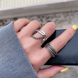 s cadena de plata cara sonriente anillo de dedo índice anillo de dedo índice femenino anillo elástico