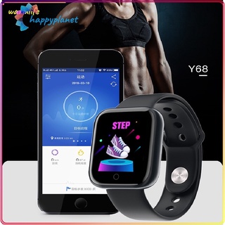 Y68 Smart Watch Fitness Tracker Digital Corazón Jam Tangan Wanita Reloj Para Hombre