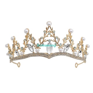 kom barroco cristal vintage reina real rey tiaras y coronas hombres/mujeres desfile de baile diadema adornos de pelo boda accesorios de joyería