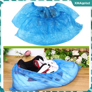 100x azul plástico desechables overshoes antideslizante adultos lad rain zapatos cubre