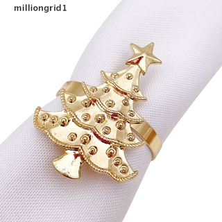 [milliongrid1] anillo de servilleta de árbol de navidad para hotel, mesa de navidad, servilleta, hebilla caliente